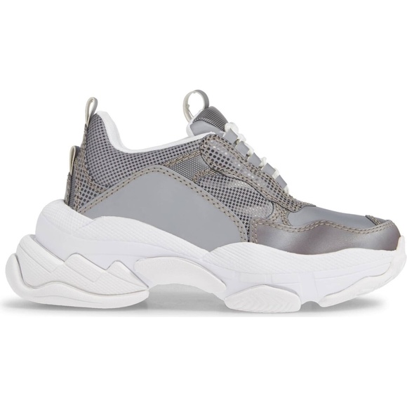 Jeffrey Campbell Grey Reflective Fabric Lace Up Womens Fashion Lo-Fi Sneaker 8.5 - Picture 5 of 16